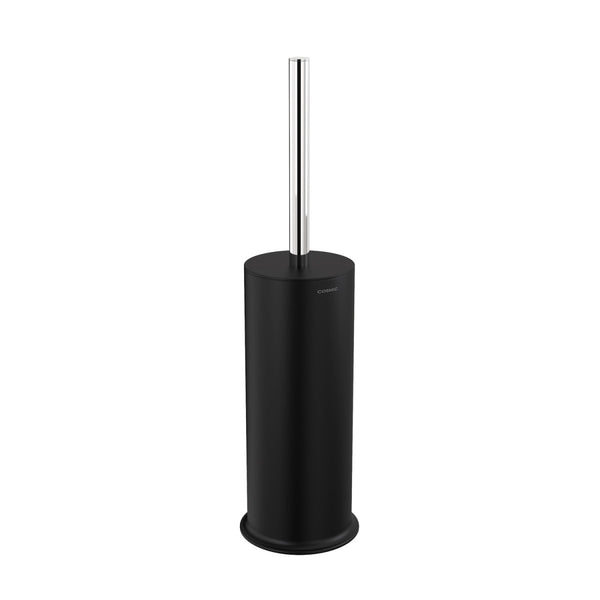 Portascopino wc a pavimento Nero Satinato Geyser Cosmic montato a parete, vista del design e della finitura - Industrias...