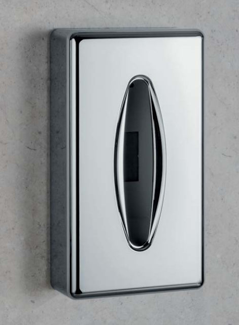 Colombo Contract b9961 Porta kleenex a muro Abs Cromato