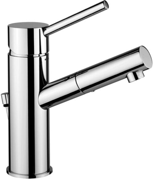 Paffoni Birillo Bi071k Miscelatore Lavabo Con Scarico Click, vista frontale su sfondo bianco