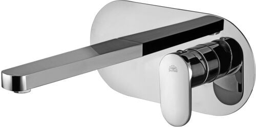 Paffoni Candy CA104 Miscelatore lavabo ad Incasso Piastra, vista frontale su sfondo bianco