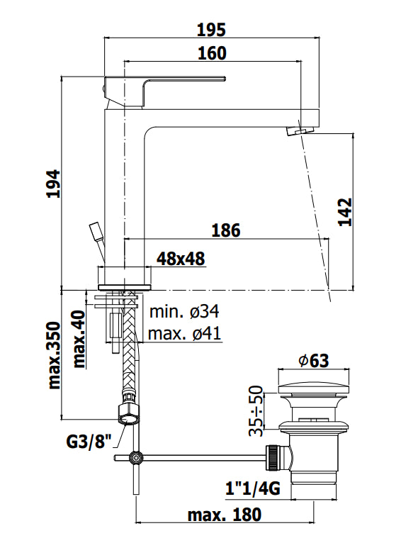 Paffoni Elle El074kcr Miscelatore Lavabo Scarico Click Clak Cromo