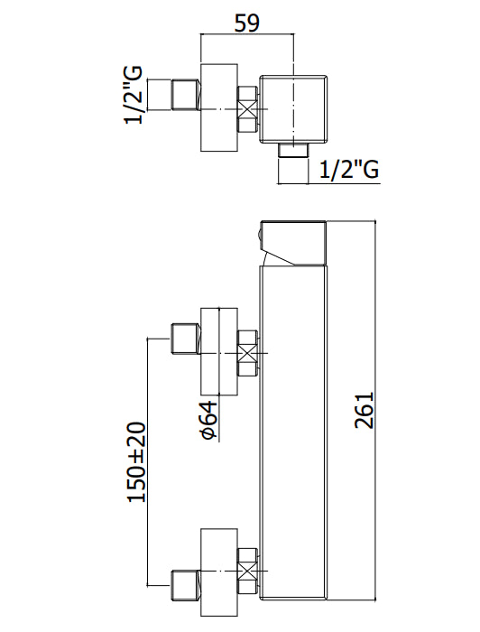 Paffoni Level Lea168st Miscelatore Doccia Esterno Steel Looking Acciaio