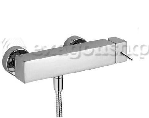 Paffoni Level Lea168st Miscelatore Doccia Esterno Steel, dettaglio ravvicinato della finitura e del marchio