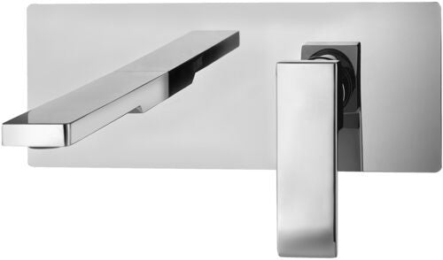 Paffoni Level Les105st Miscelatore lavabo ad incasso 2 Fori con bocca 20 cm Steel Acciaio