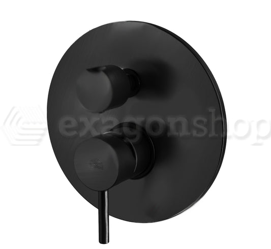 Paffoni Light Lig018no Miscelatore doccia Incasso 2 Uscite, dettaglio ravvicinato della finitura e del marchio
