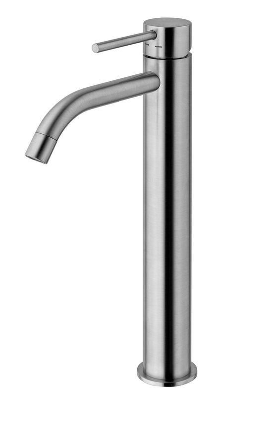 Paffoni Light Lig085st Miscelatore Lavabo alto Prolungato, vista frontale su sfondo bianco