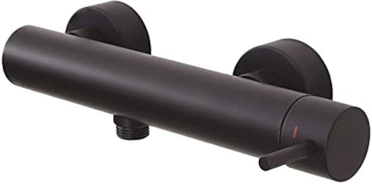 Paffoni Light Lig168no Miscelatore Doccia Esterno Nero Opaco, dettaglio ravvicinato della finitura e del marchio