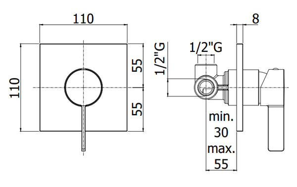 Paffoni Rock Ro010cr Miscelatore doccia Incasso Cromo