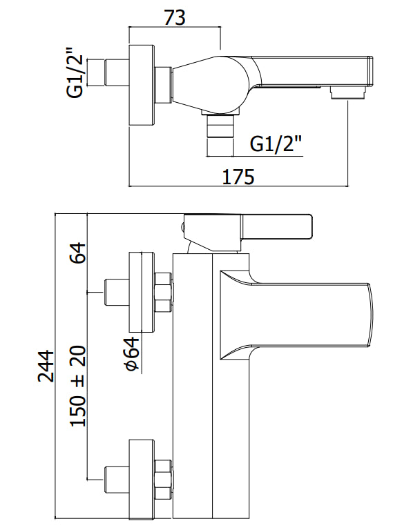 Paffoni Rock Ro023cr Miscelatore Vasca Con Set Doccetta Cromo