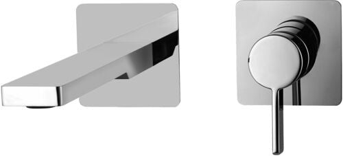 Paffoni Rock Miscelatore lavabo Incasso 2 Fori 2 Piastre e Bocca 15 cm Cromo