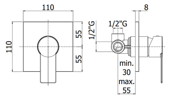 Paffoni Tango Ta010cr Miscelatore doccia ad Incasso Cromo