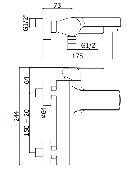 Paffoni Tango Ta022cr Miscelatore Vasca Senza Duplex Cromo, dettaglio ravvicinato della texture antiscivolo