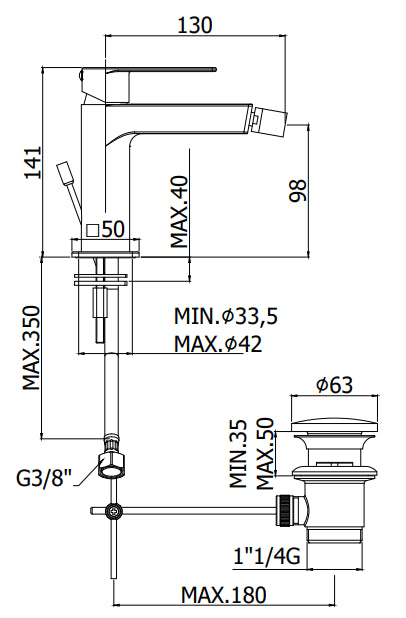 Paffoni Tango Ta131cr Miscelatore Bidet Senza Piletta Cromo