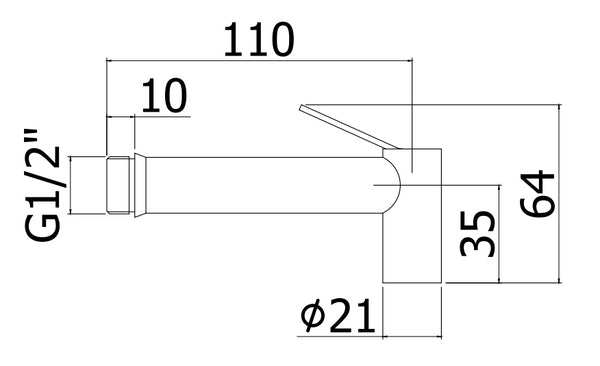 Paffoni tweet round doccetta bidet tonda con pulsante cromo zdoc120