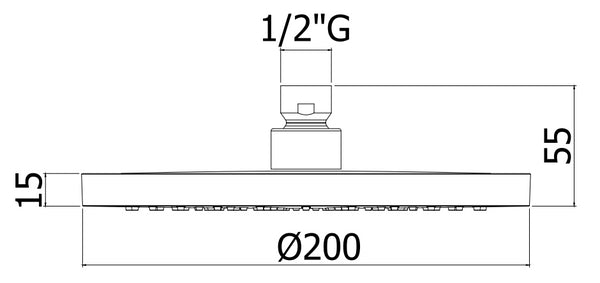 Paffoni Panda Soffione 20 cm Anticalcare 8 Mm In Abs Cromo Zsof115