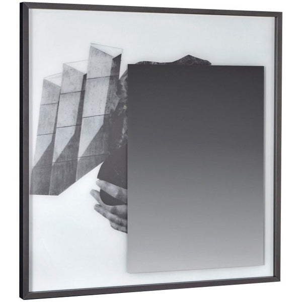 Specchio 75x75 a due Strati con Cornice In Alluminio Collage227 Antonio Lupi Design