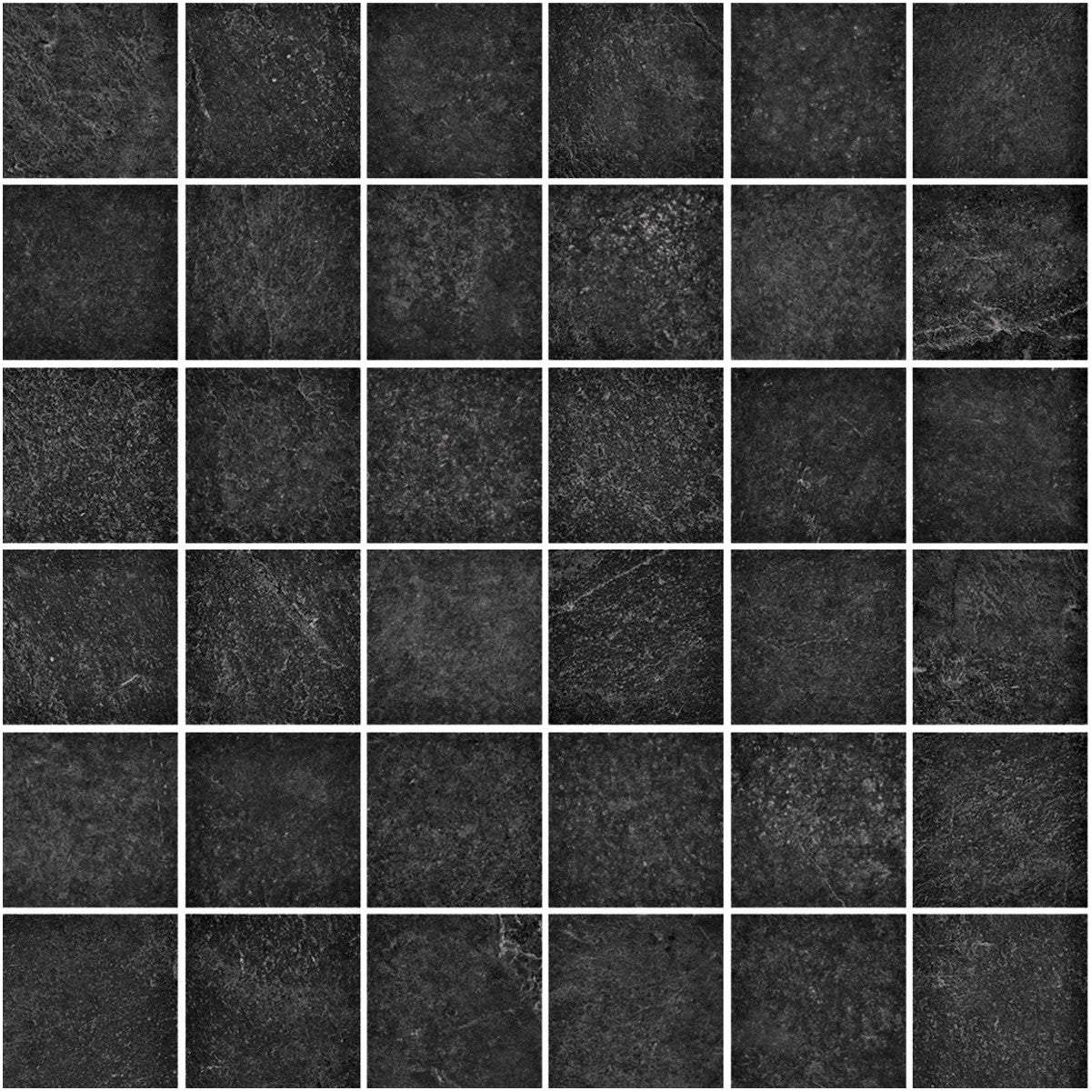 Pavimento rivestimento 30x30 Mosaico tessera in gres porcellanato 10 mm black Ragno Realstone slate 00R6GZ04