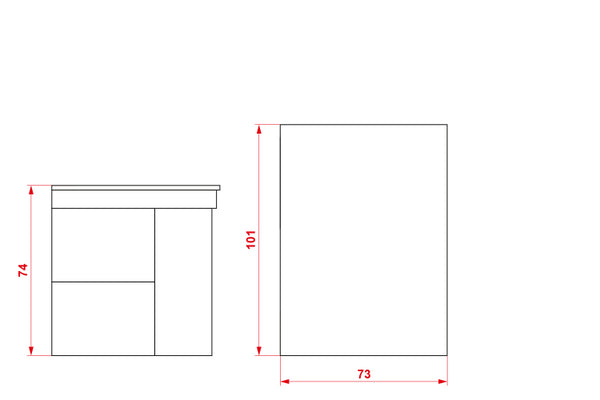 Modulo da appoggio aggiuntivo per focolare Palazzetti Linosa 802200310