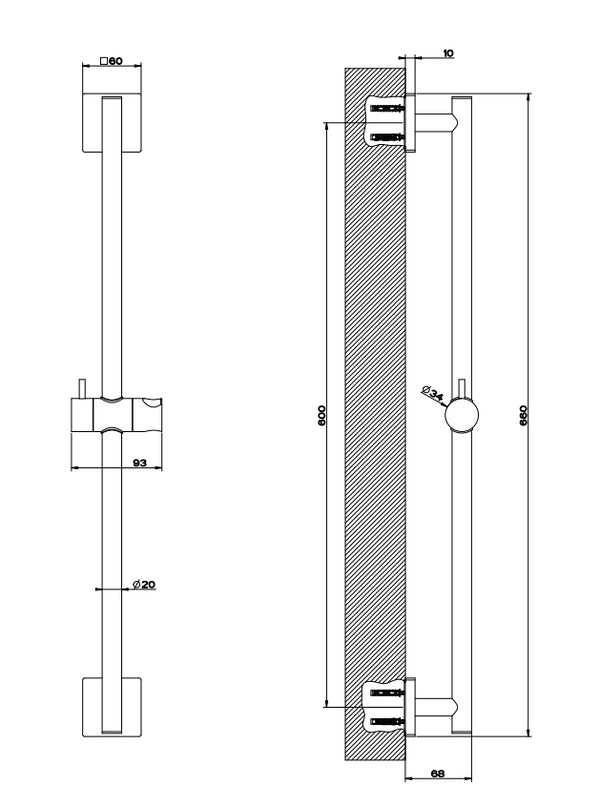 Asta doccia Saliscendi Cromo Gessi Emporio 47312
