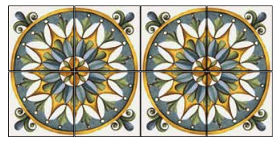 Pavimento Rivestimento 20x20 decoro Sole 01 Mat Ceramica Sant Agostino Vita CSASO01M20