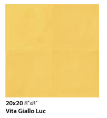 Rivestimento 20x20 Cm Giallo Lucido Ceramica Sant Agostino Vita Colours CSAVGILU20