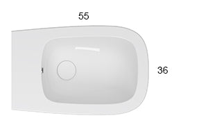 Globo Genesis Bidet filo parete a pavimento con fissaggi ghost in ceramica Bianco