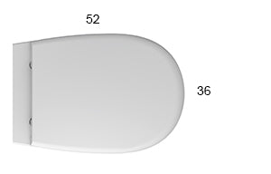 Globo Grace Vaso Sospeso Senza Brida senza sedile in ceramica Bianco lucido