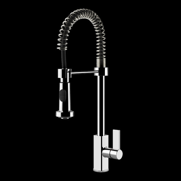 Miscelatore Semi Pro Monocomando Con Canna Girevole E Doccetta Estraibile Doppio Getto Cromo Monaco 17157 Gessi