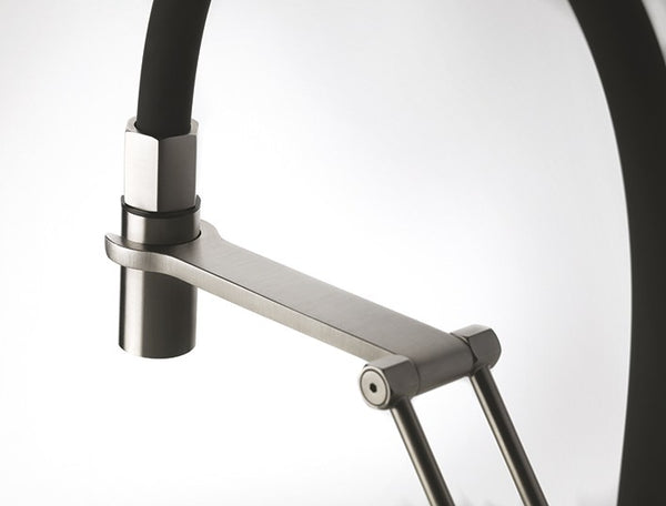Miscelatore Cucina Semi Pro Canna Girevole E Doccetta Estraibile A Doppio Getto Finox Officine 60055 Gessi