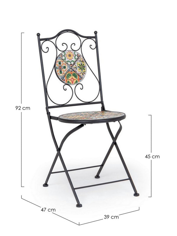 Andrea bizzotto Naxos sedia decoro ceramica da giardino 0806085