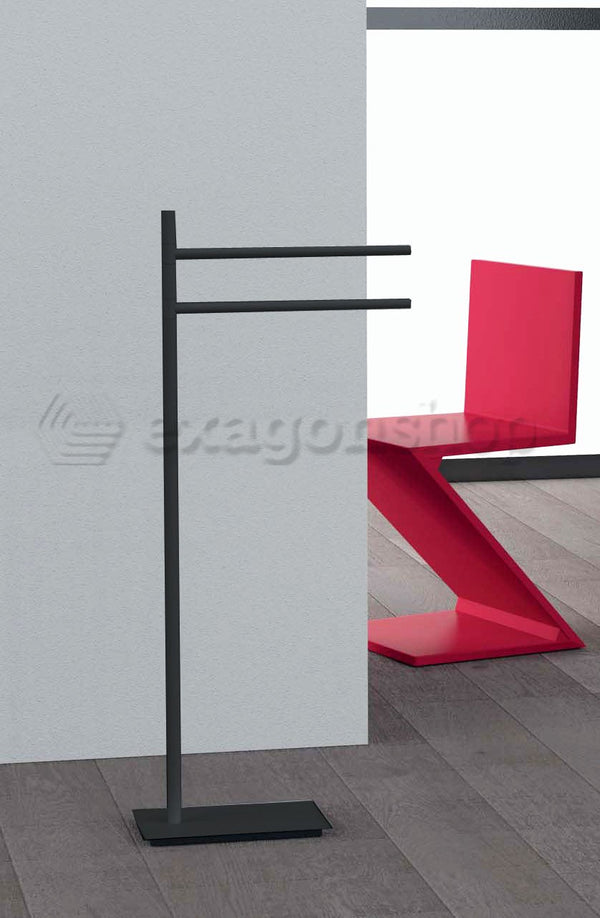 Colombo Design Square piantana portasciugamani Nero Opaco B99010