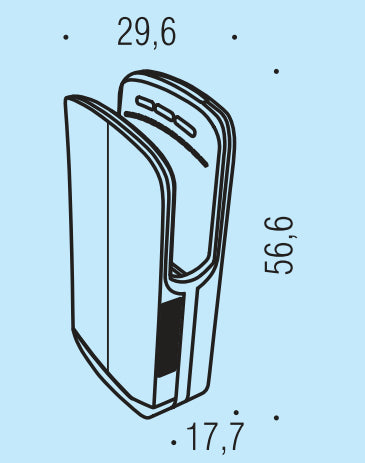 Colombo Design Contract B99810 asciugamani elettrico verticale Eco Jet 1700w in abs bianco