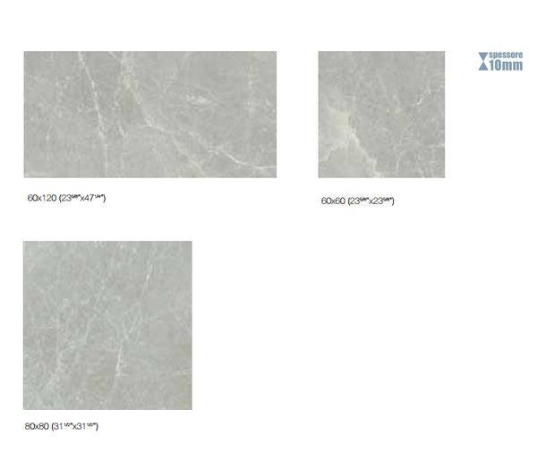 Cerim Exalt Pavimento Rivestimento 60x60 Cm 10mm Effetto Marmo In Gres Porcellanato Smaltato Gray Lace