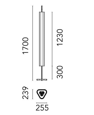 Flos Emi Floor Lampada a terra touch dimming in alluminio off white