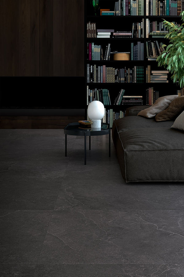 Cotto D'Este Lithos Pavimento Rivestimento 60x60 Cm 14 Mm Carbon Lt in gres porcellanato e rettificato, superficie e...