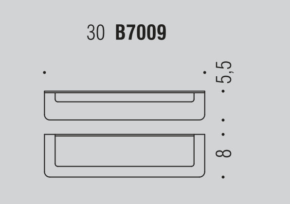 Colombo Design Over B7009vss portasciugamani 30 cm a parete In Acciaio Satinato