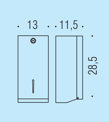Colombo design contract b99760cr dispenser di carta igienica a foglio cromo