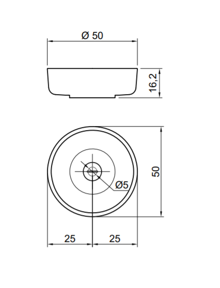 Antonio Lupi Opale Lavabo 50 cm Tondo In Marmo di Carrara bianco