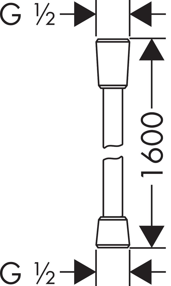 Flessibile Doccia 160 Cm Nero Opaco Hansgrohe Isiflex 28276670