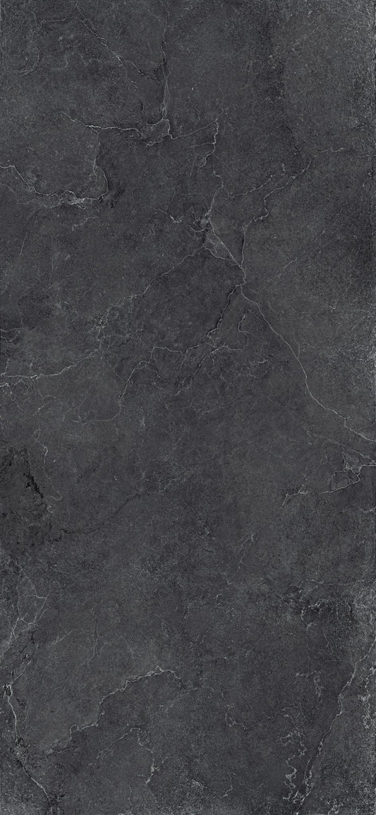 Cotto D'Este Kerlite Lithos 6plus Pavimento Rivestimento 120x260 Cm Effetto Pietra Porcellanato Ceramico Sottile Soft Carbon