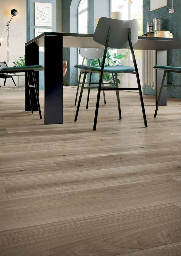 Blustyle Green Wood Pavimento Rivestimento Effetto Legno in naturale, superficie e texture ravvicinata del gres