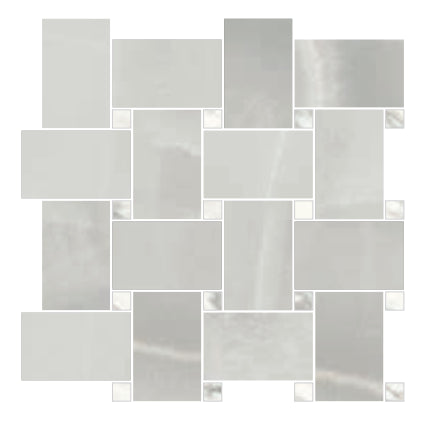 Rivestimento 30x30 maxi rete In Gres Porcellanato Rettificato Krystal Silver Ceramica Sant Agostino Ayoka CSAMRASK30