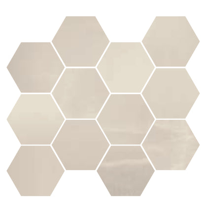 Rivestimento Esagonale 30x34 5 In Gres Porcellanato Rettificato Krystal Ivory Ceramica Sant Agostino Ayoka Maxi Class CSAMCAIK34