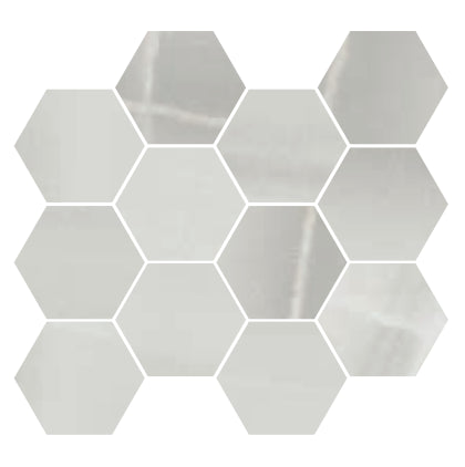Rivestimento Esagonale 30x34 5 In Gres Porcellanato Rettificato Krystal Silver Ceramica Sant Agostino Ayoka Maxi Class CSAMCASK34
