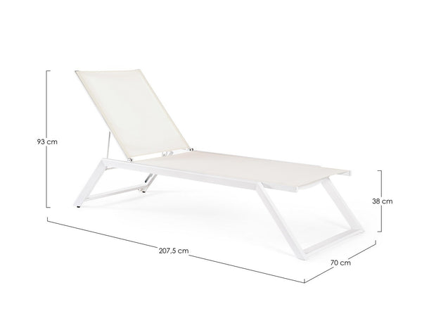 Andrea bizzotto Kaylan lettino sdraio con ruote bianco 0663315