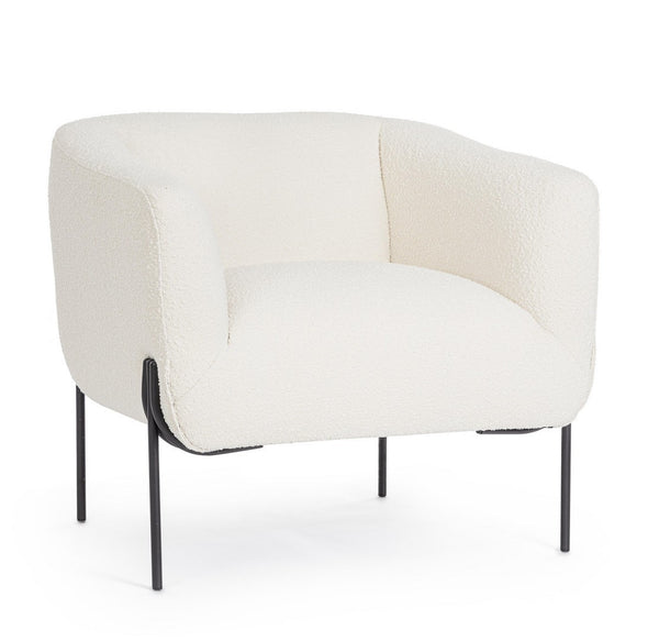 Andrea Bizzotto Claudine Poltrona effetto Boucle Bianco 0748305