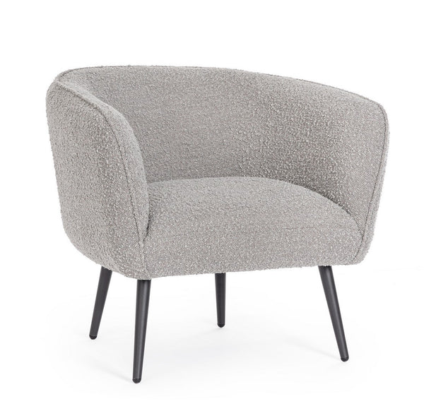 Andrea Bizzotto Avril poltrona effetto boucle grigio 0748312