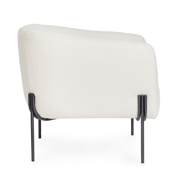 Andrea Bizzotto Claudine Poltrona effetto Boucle Bianco 0748305