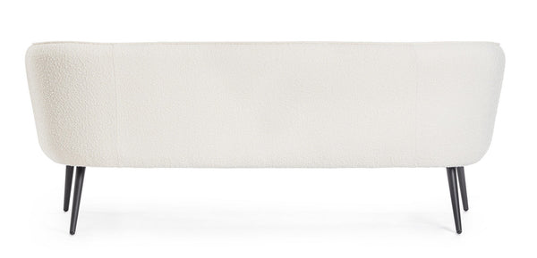 Andrea Bizzotto Avril divano 3 posti Effetto Boucle Bianco 0748309