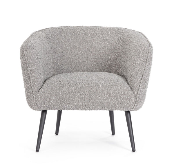 Andrea Bizzotto Avril poltrona effetto boucle grigio 0748312